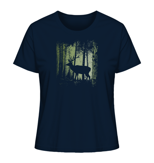 Hirsch im Zwielicht Wald - Ladies Organic Shirt