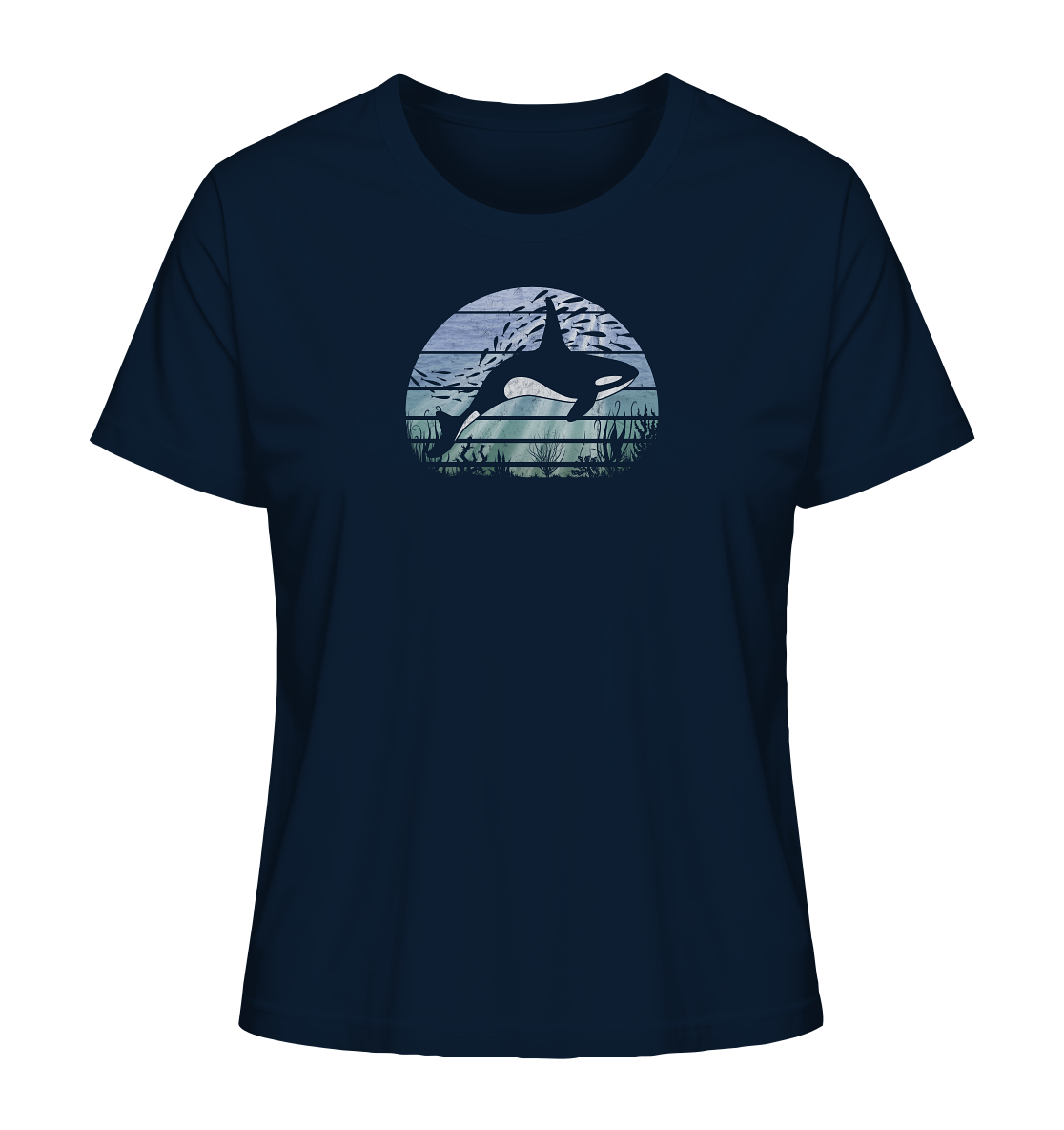 Retro Tiefsee Schwertwal Orca - Ladies Organic Shirt