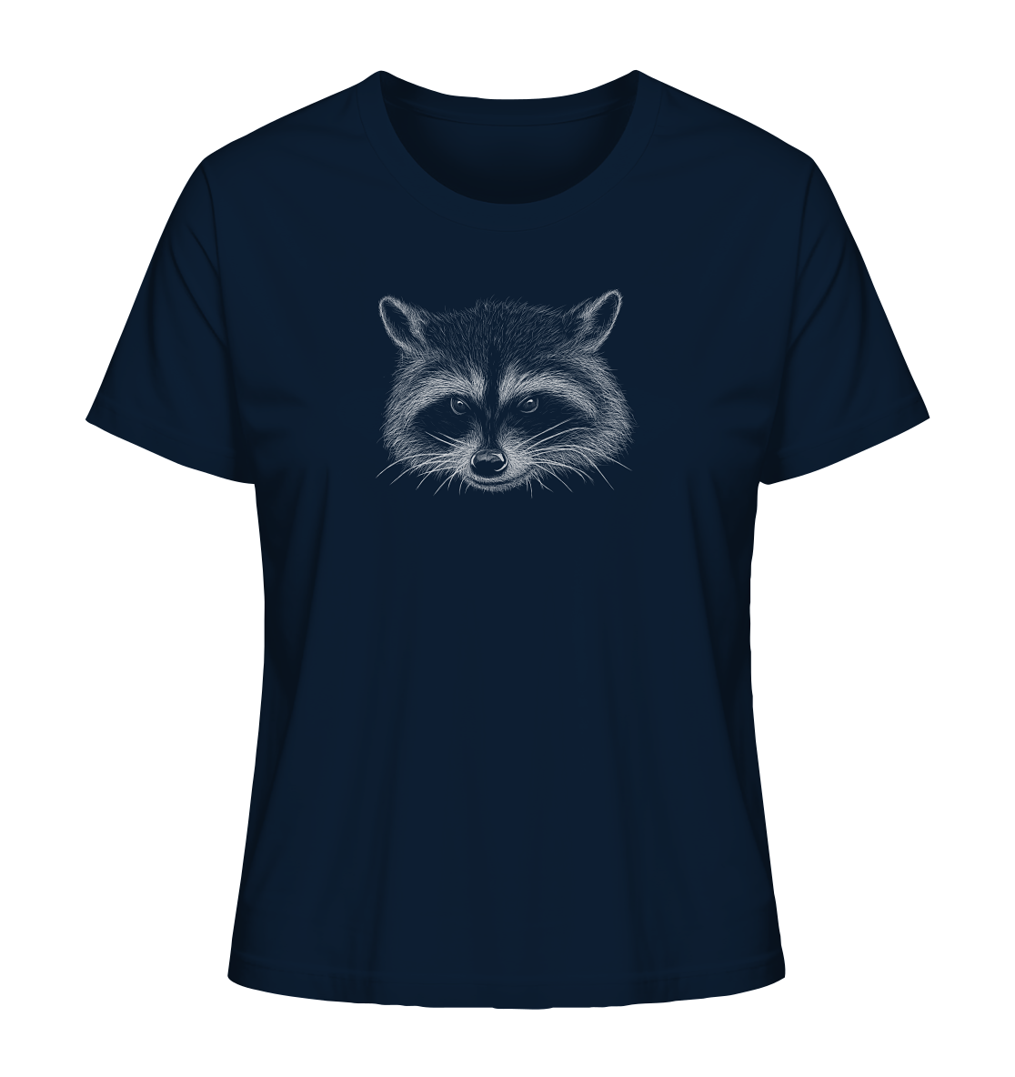Waschbär Illustration Kritzelkunst - Ladies Organic Shirt