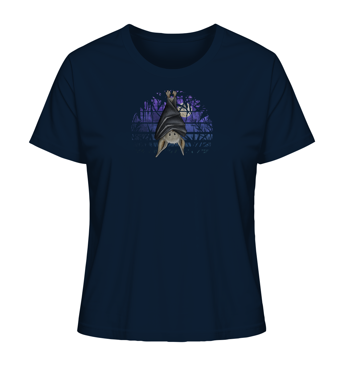 Fledermaus in blauer Nacht - Ladies Organic Shirt