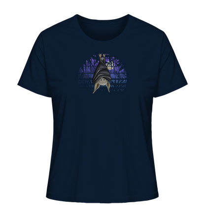Fledermaus in blauer Nacht - Ladies Organic Shirt
