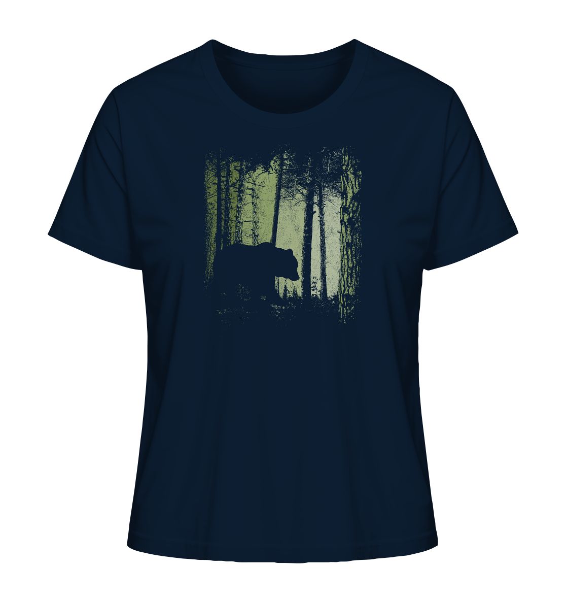 Braunbär im Zwielicht Wald - Ladies Organic Shirt