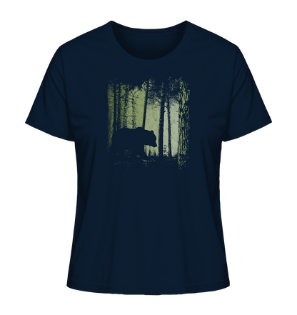 Braunbär im Zwielicht Wald - Ladies Organic Shirt
