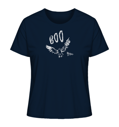 Boo Hoo! Fliegende Eule  - Ladies Organic Shirt