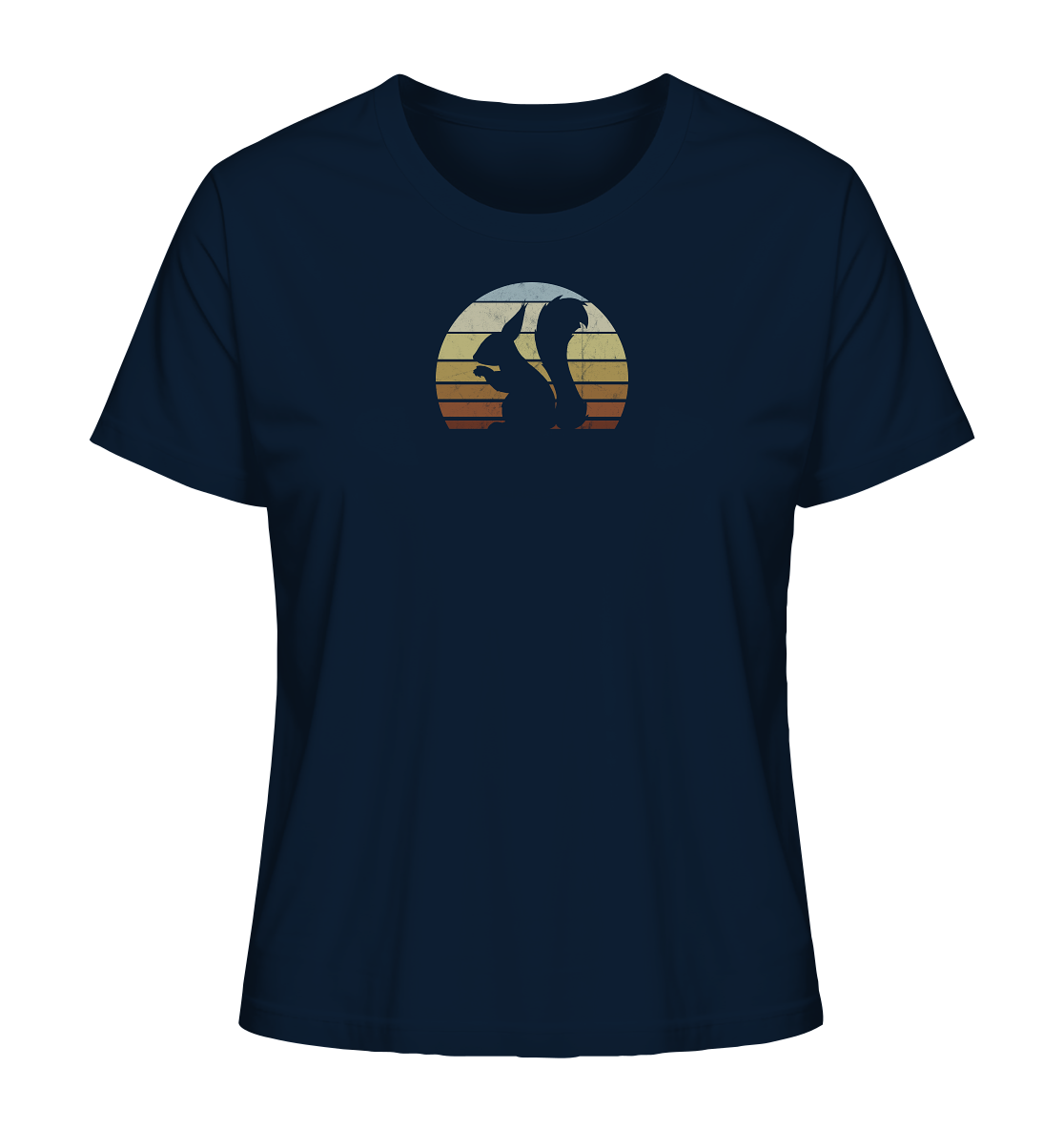 Retro Eichhörnchen Silhouette - Ladies Organic Shirt