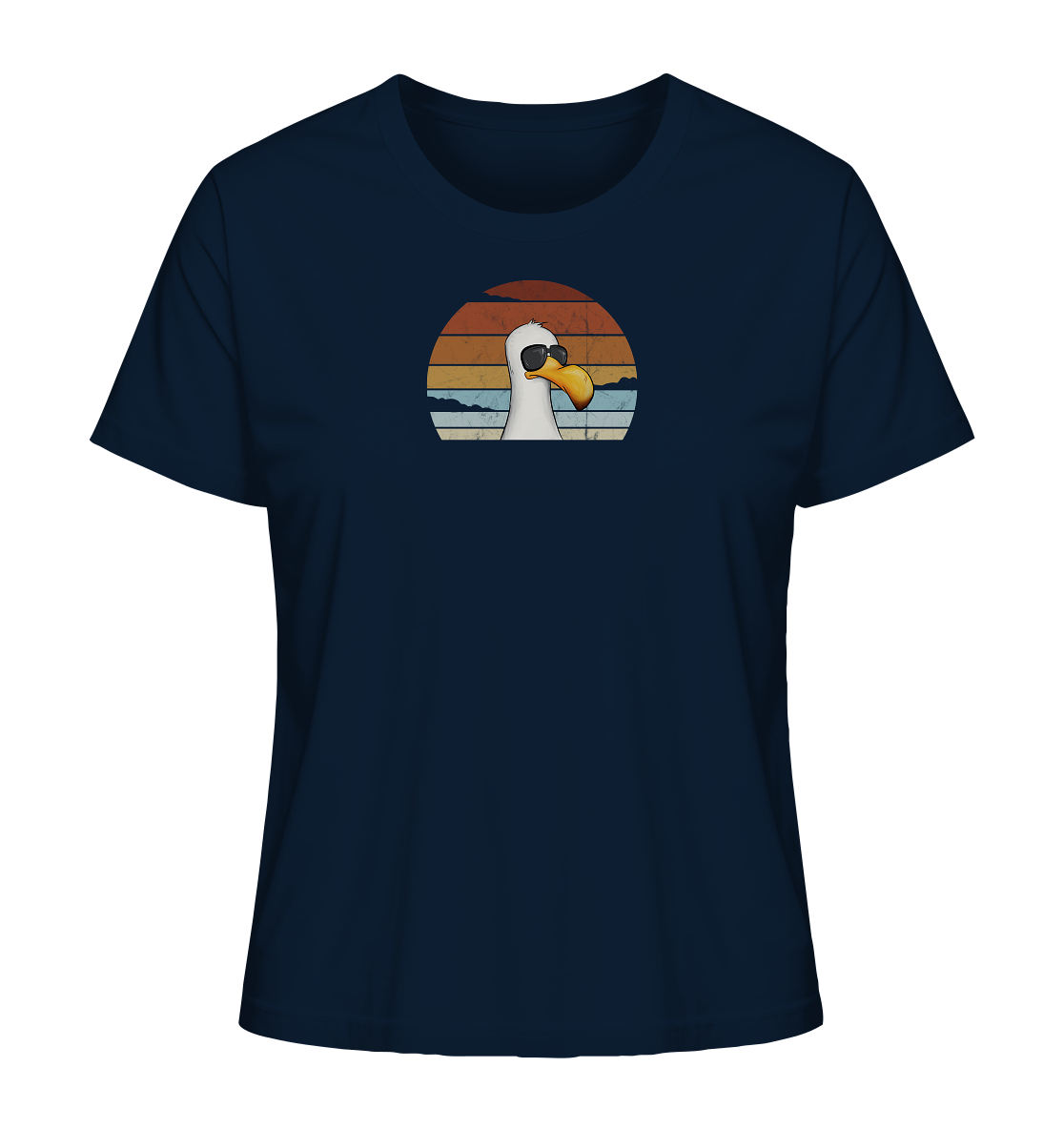 Cool lässige Retro Möwe - Ladies Organic Shirt