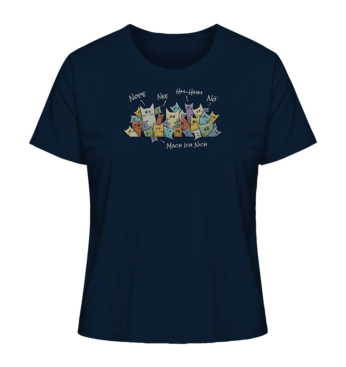 Nope, Nee, Nö Katzen - Ladies Organic Shirt