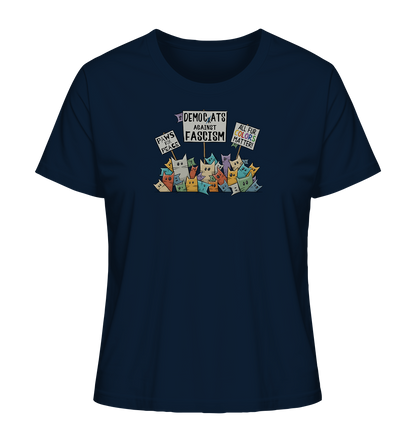 Demo-Katzen gegen Faschismus und für Vielfalt - Ladies Organic Shirt