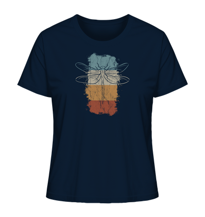 Retro Kunst Libelle | Vintage Dragonfly - Ladies Organic Shirt