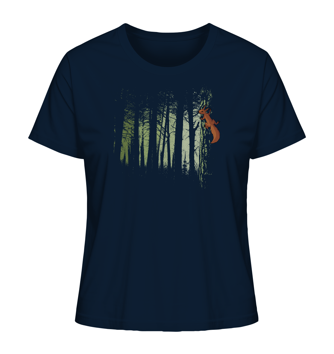 Eichhörnchen im Zwielicht-Wald - Ladies Organic Shirt