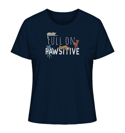 Full On Pawsitive! Gechillte Katzen - Ladies Organic Shirt