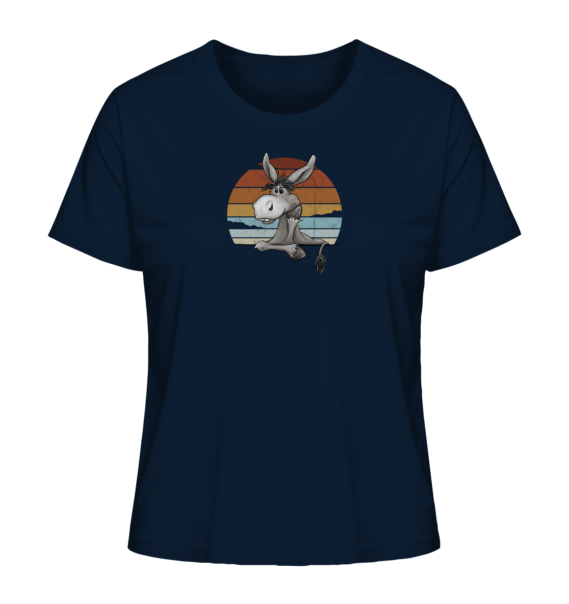Lässiges Maultier Retro Esel - Ladies Organic Shirt