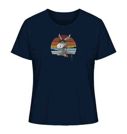 Lässiges Maultier Retro Esel - Ladies Organic Shirt