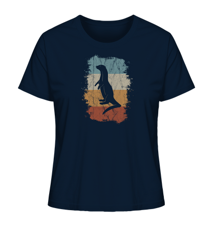 Retro Otter Fischotter Silhouette - Ladies Organic Shirt
