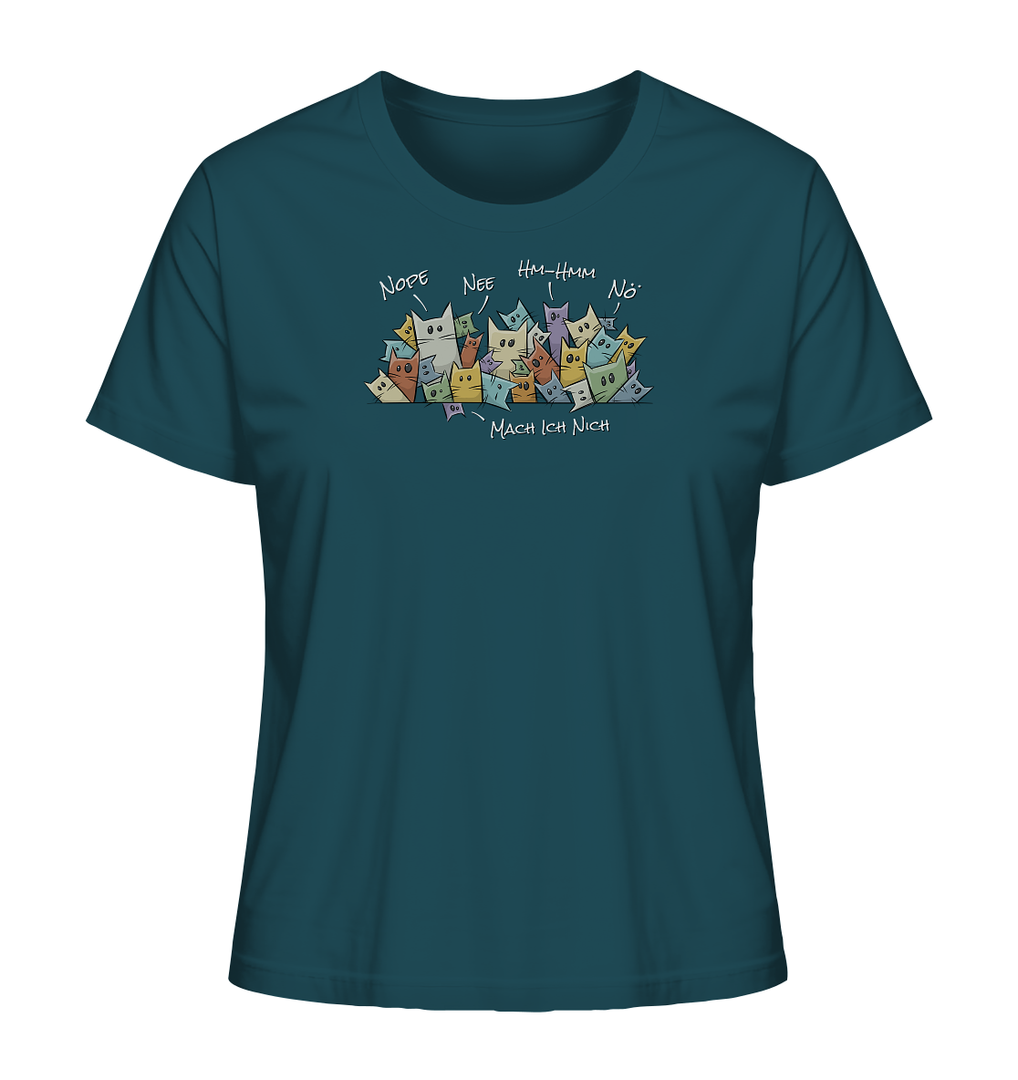 Nope, Nee, Nö Katzen - Ladies Organic Shirt