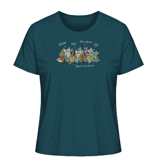 Nope, Nee, Nö Katzen - Ladies Organic Shirt