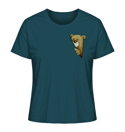 Funky Bär Illustration - Ladies Organic Shirt