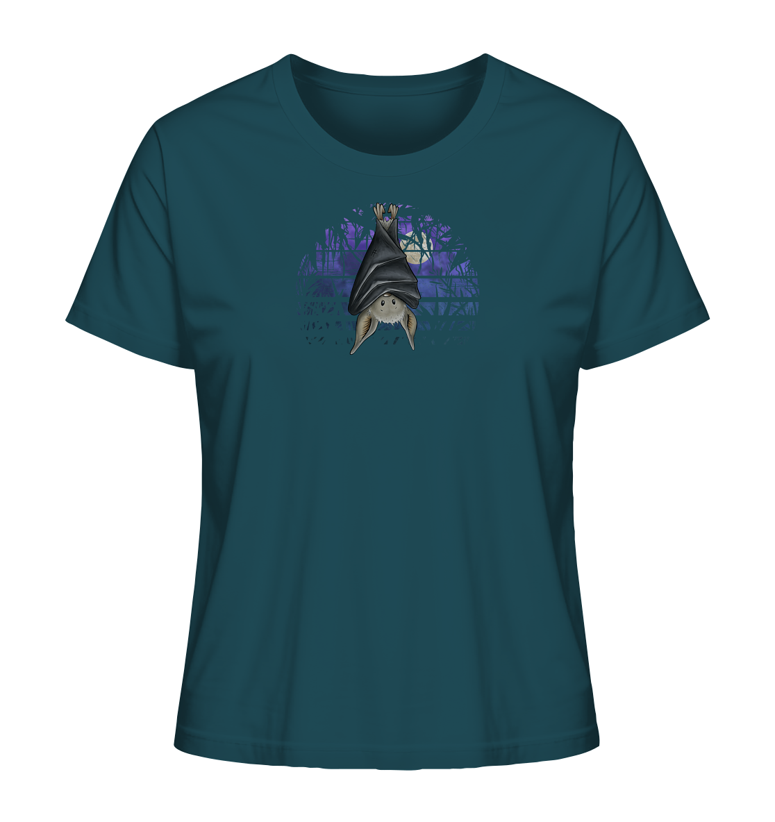 Fledermaus in blauer Nacht - Ladies Organic Shirt