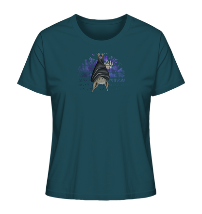 Fledermaus in blauer Nacht - Ladies Organic Shirt