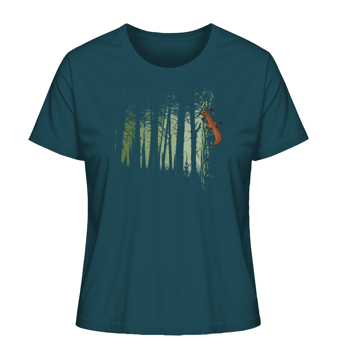 Eichhörnchen im Zwielicht-Wald - Ladies Organic Shirt