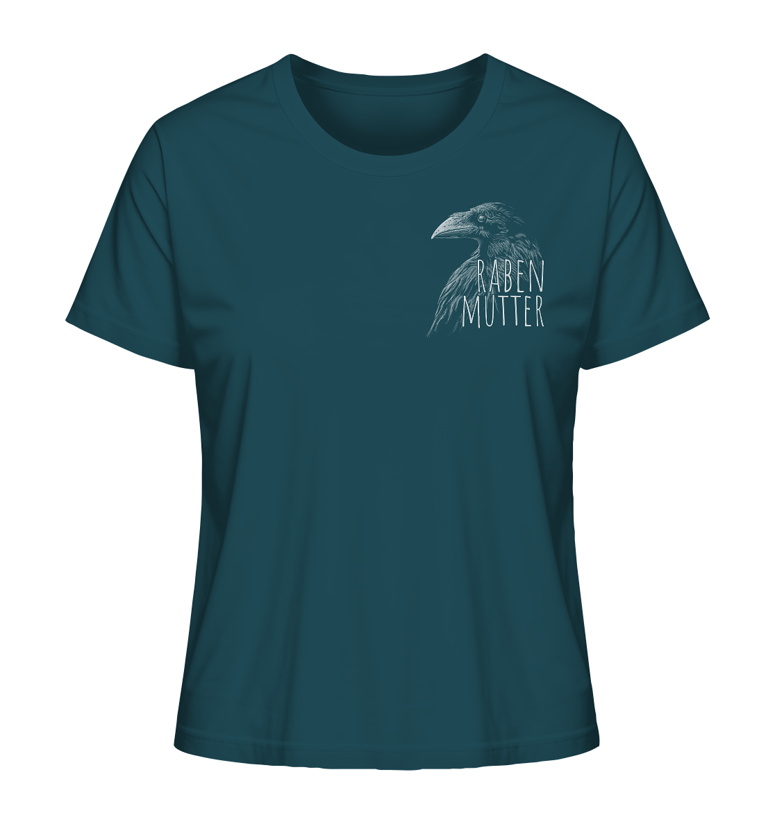 Rabenmutter schwarze Krähe Rabe - Ladies Organic Shirt