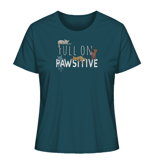 Full On Pawsitive! Gechillte Katzen - Ladies Organic Shirt