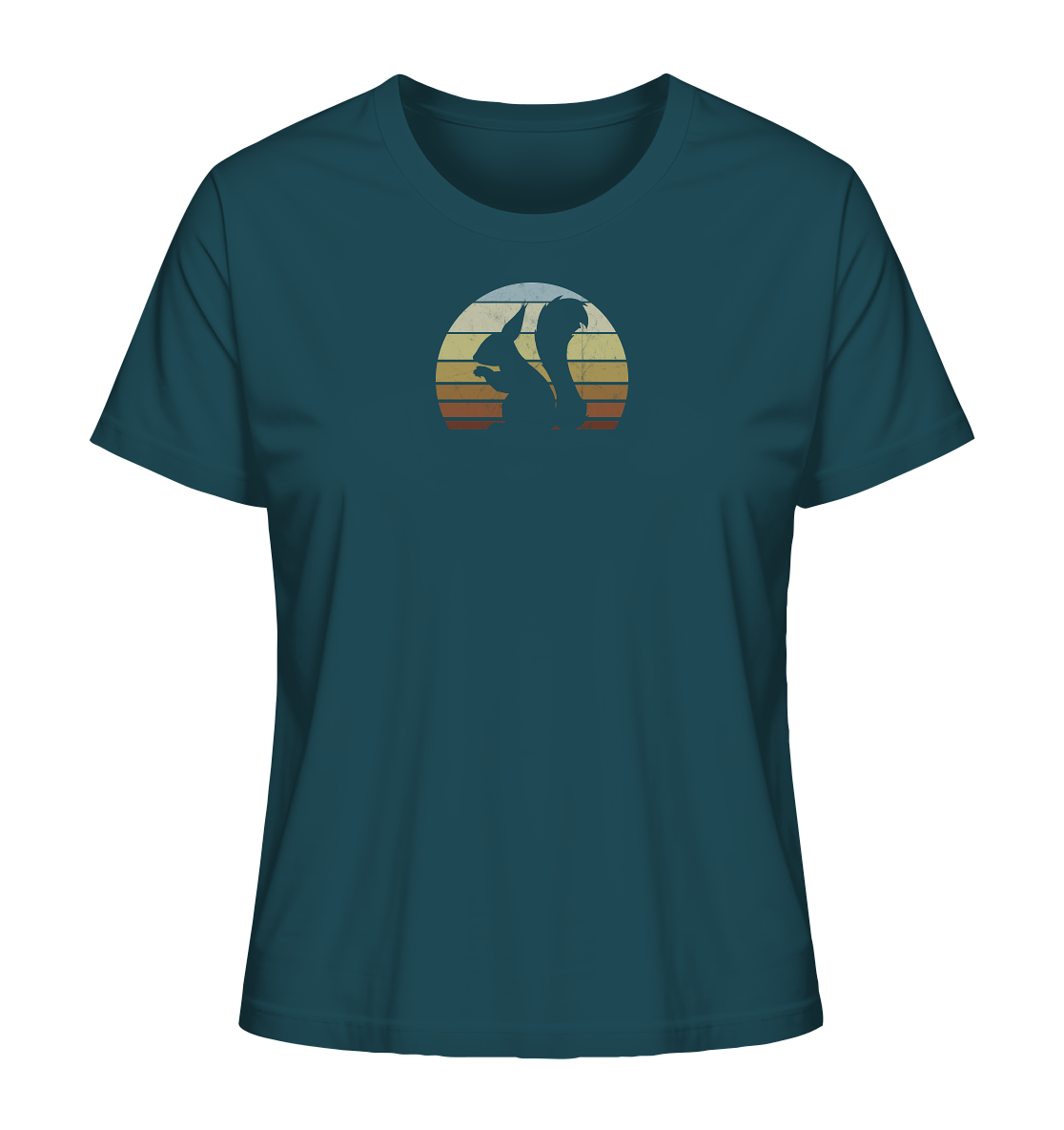 Retro Eichhörnchen Silhouette - Ladies Organic Shirt