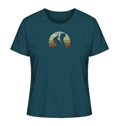 Retro Eichhörnchen Silhouette - Ladies Organic Shirt