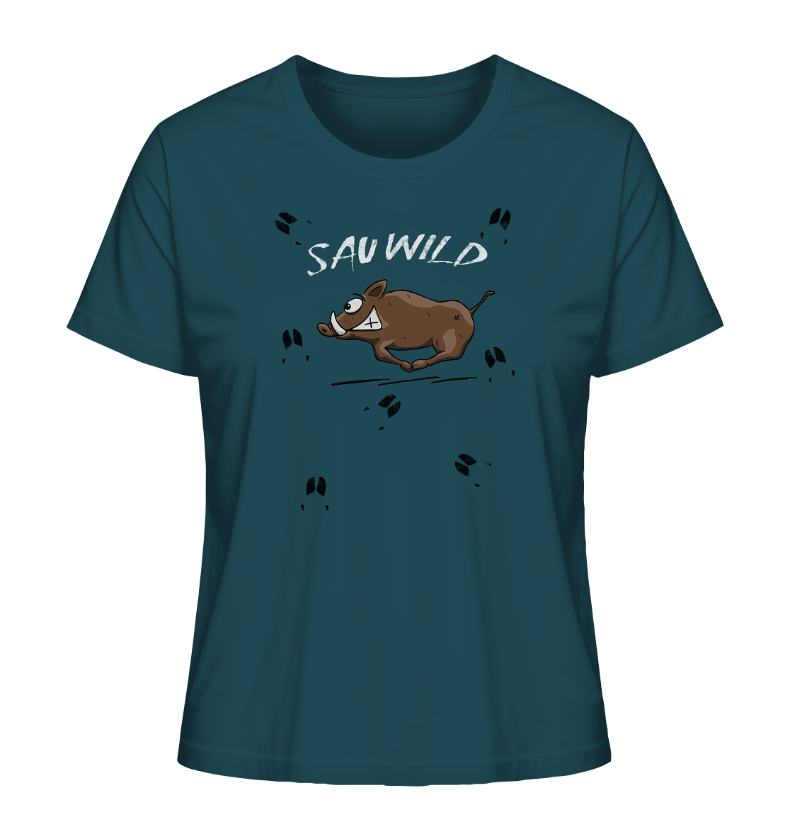 Sauwild wilde Sau | Wildschwein Keiler - Ladies Organic Shirt