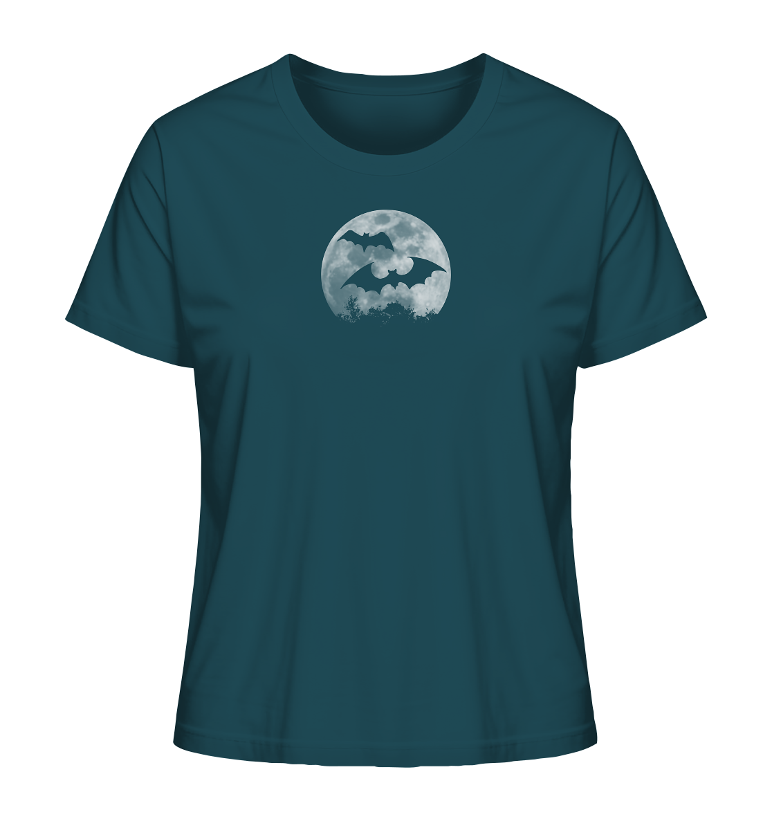 Fledermaus Silhouetten bei Vollmond - Ladies Organic Shirt