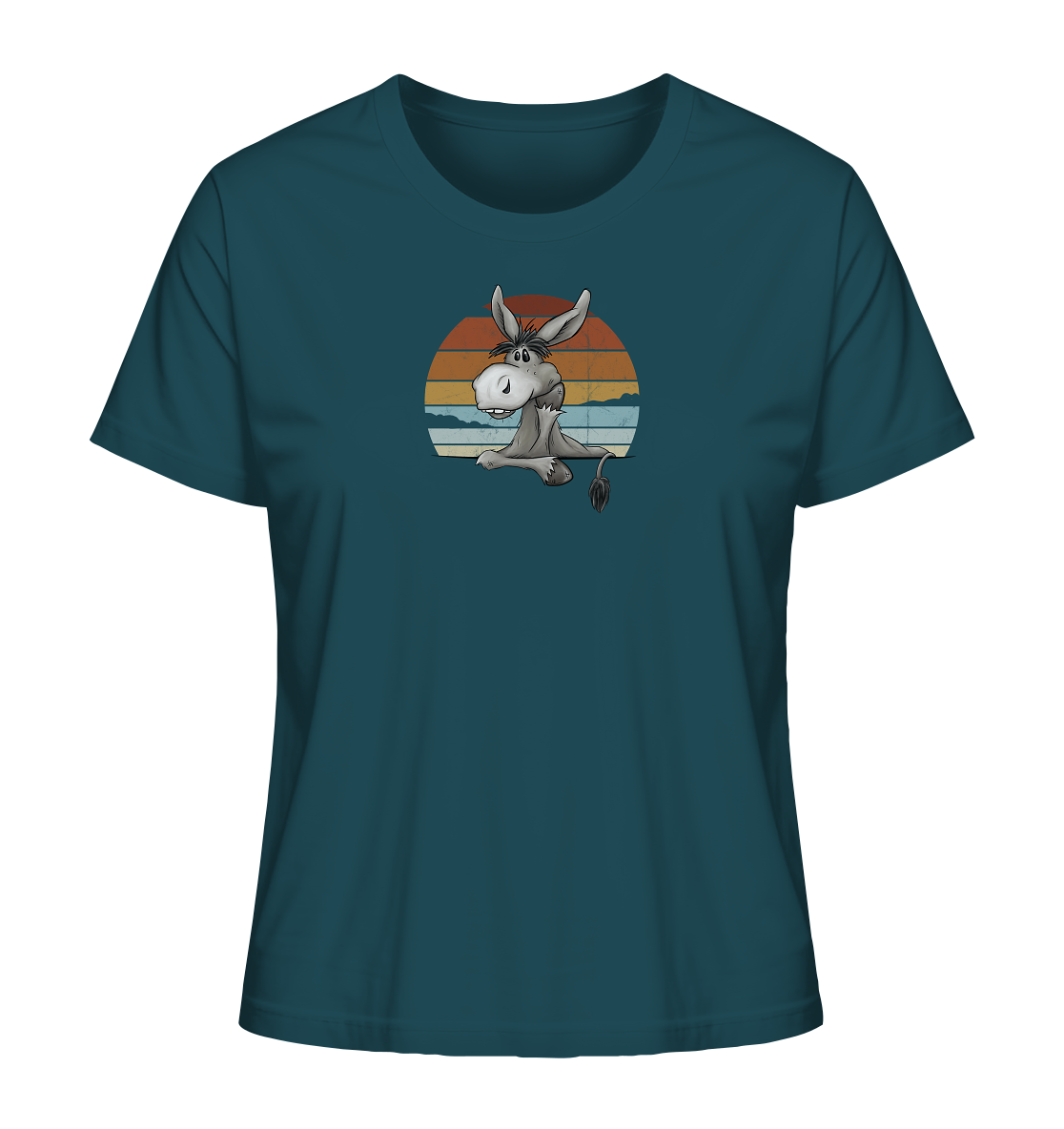 Lässiges Maultier Retro Esel - Ladies Organic Shirt