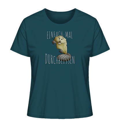 Einfach mal Durchbeissen Biber - Ladies Organic Shirt