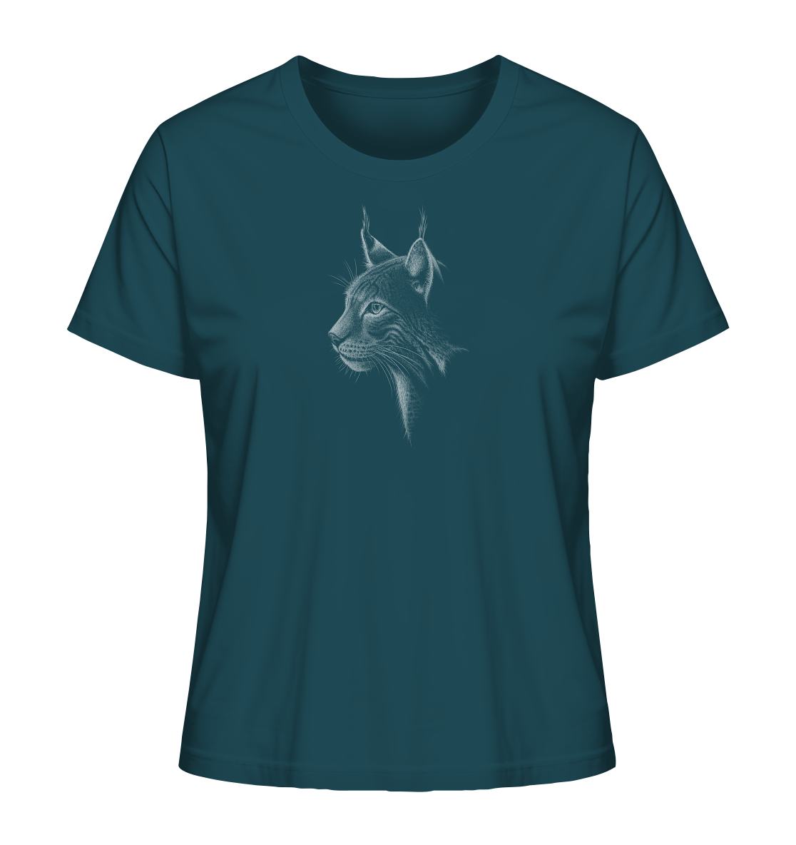 Luchs Kritzelkunst Wildkatze Illustration - Ladies Organic Shirt