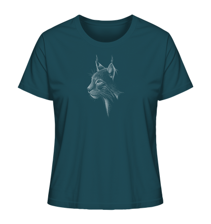 Luchs Kritzelkunst Wildkatze Illustration - Ladies Organic Shirt