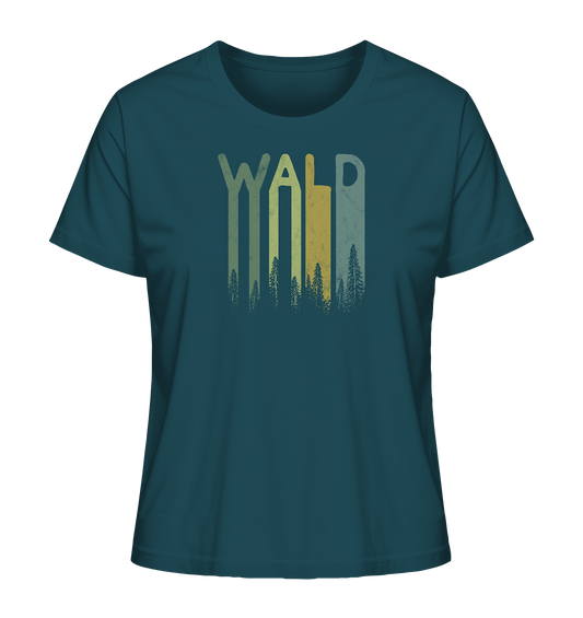 Wald Retro Forst Schriftzug - Ladies Organic Shirt