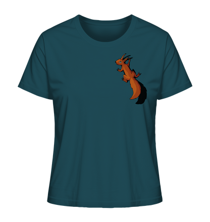Süßes Eichhörnchen klettert - Ladies Organic Shirt