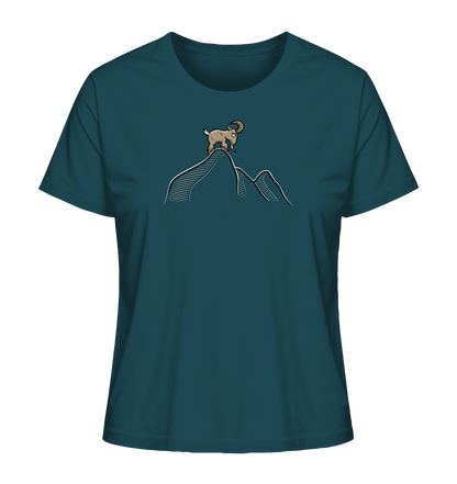 Ziegenbock in den Bergen - Ladies Organic Shirt