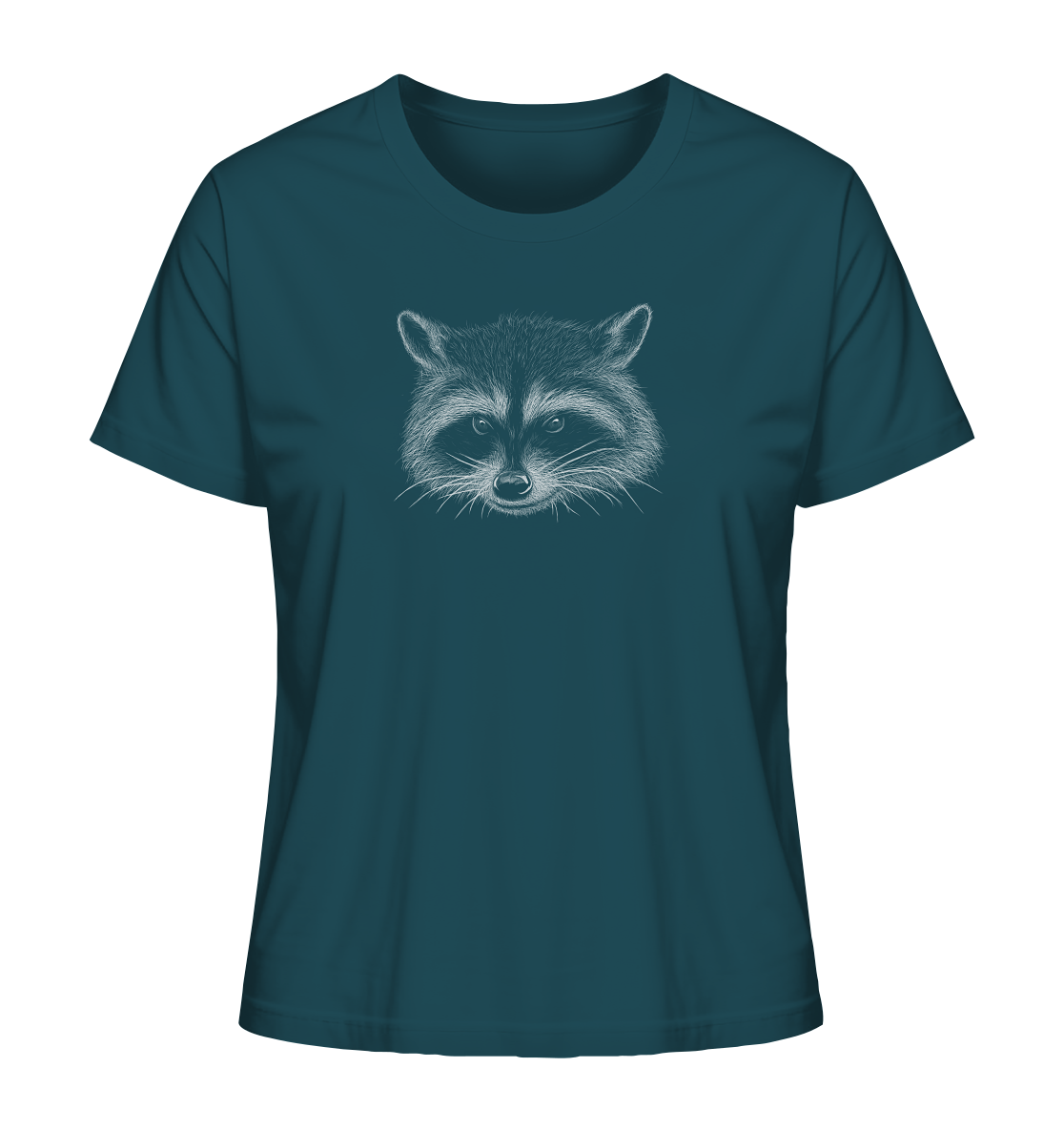 Waschbär Illustration Kritzelkunst - Ladies Organic Shirt