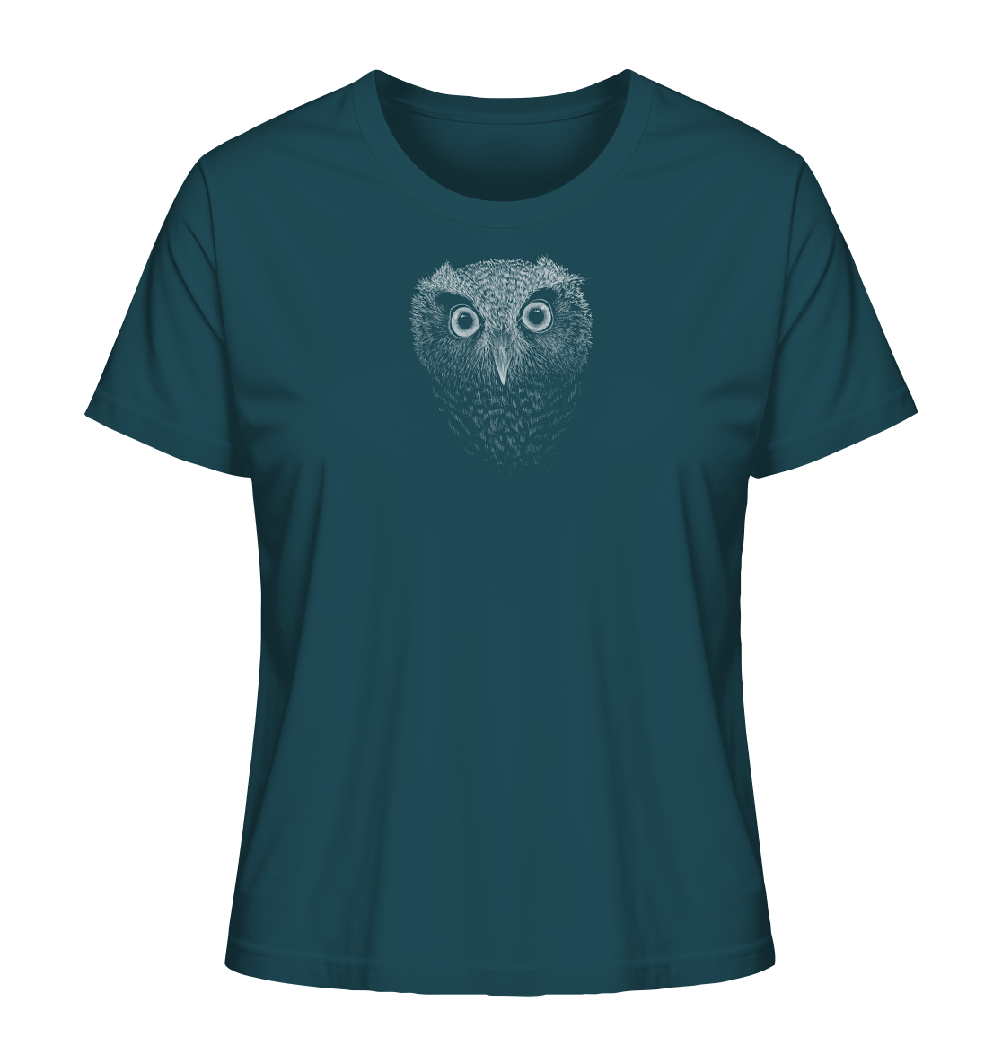 Eule Kritzelkunst Illustration - Ladies Organic Shirt