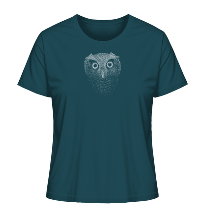 Eule Kritzelkunst Illustration - Ladies Organic Shirt