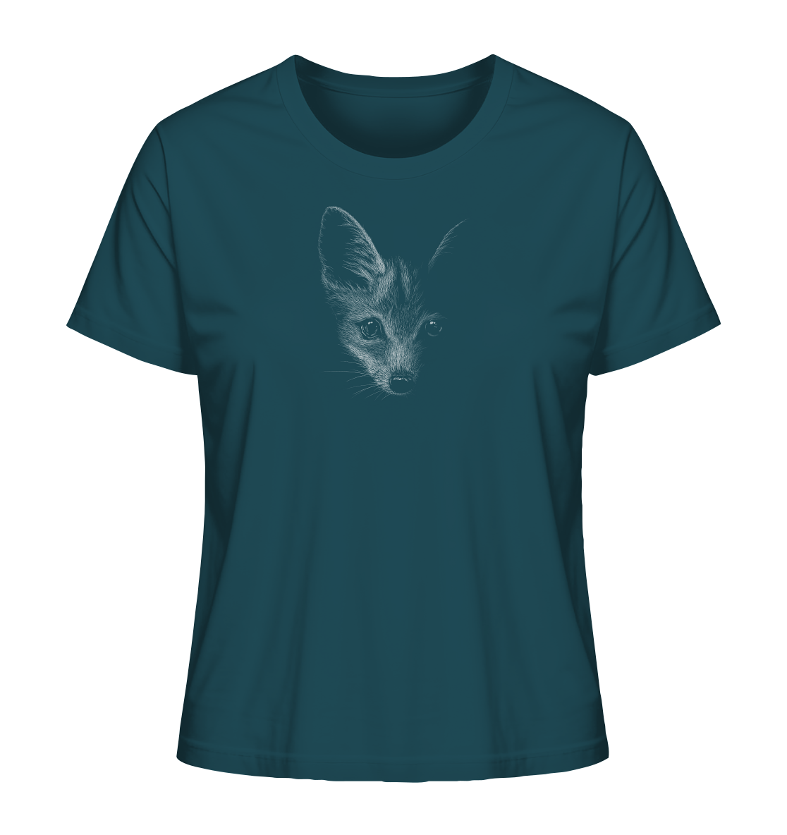 Fuchs Kritzelkunst Illustration - Ladies Organic Shirt