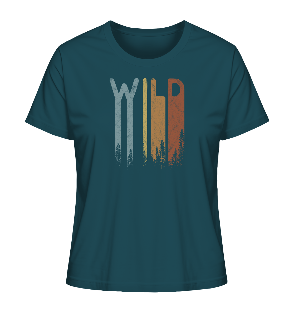 Wild Retro Schriftzug - Ladies Organic Shirt