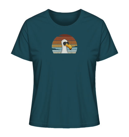 Cool lässige Retro Möwe - Ladies Organic Shirt