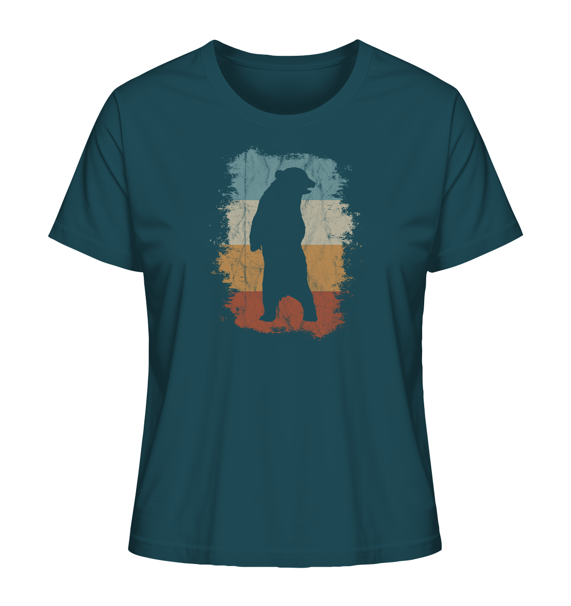 Retro Bären-Silhouette - Ladies Organic Shirt