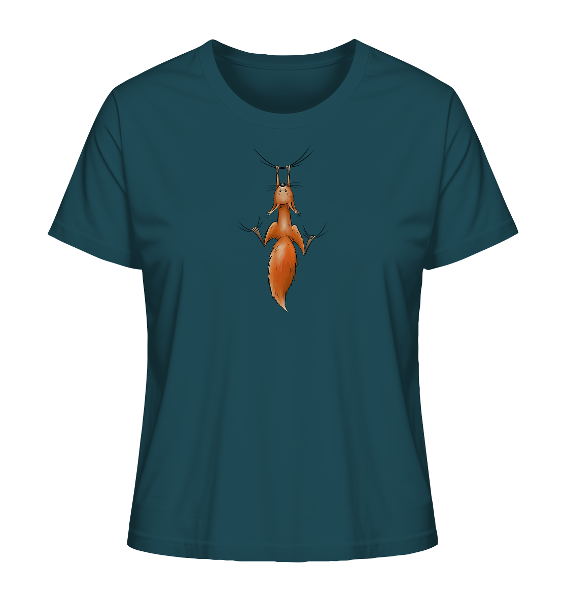 Rotes Eichhörnchen hängt ab - Ladies Organic Shirt