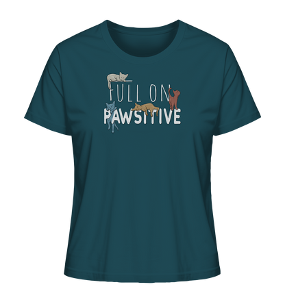 Full On Pawsitive! Gechillte Katzen - Ladies Organic Shirt