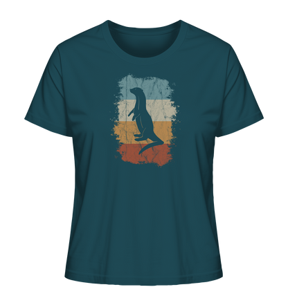 Retro Otter Fischotter Silhouette - Ladies Organic Shirt