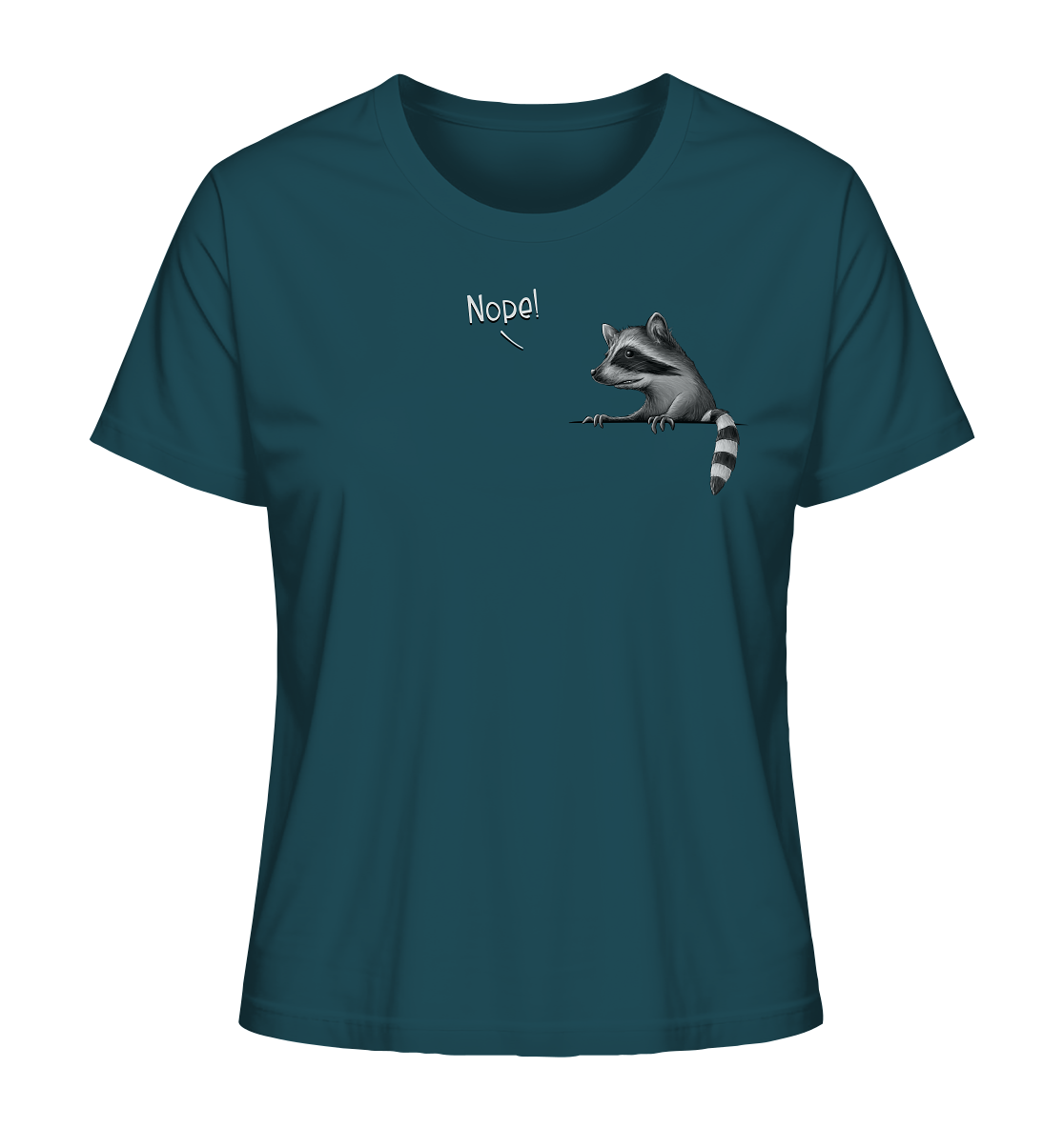 Nope! Frecher verwegener Waschbär - Ladies Organic Shirt