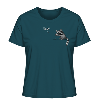 Nope! Frecher verwegener Waschbär - Ladies Organic Shirt
