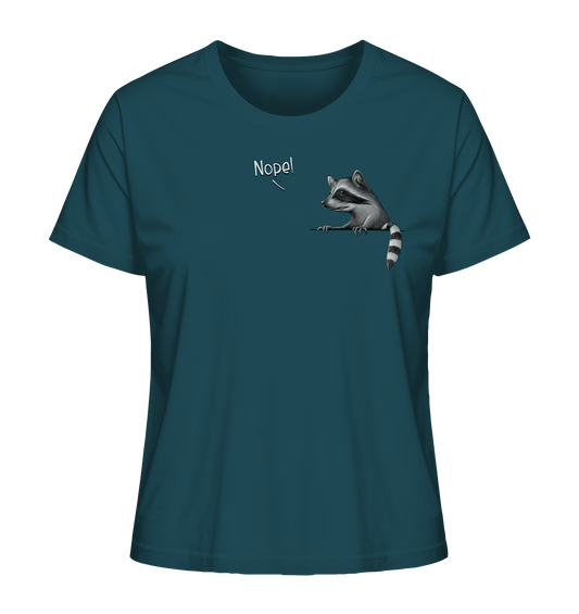 Nope! Frecher verwegener Waschbär - Ladies Organic Shirt